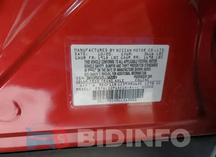 3N1CP5CV2LL562201 Photo# 12