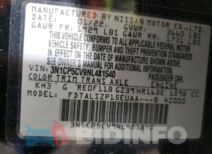 3N1CP5CV9NL481540 Photo# 14