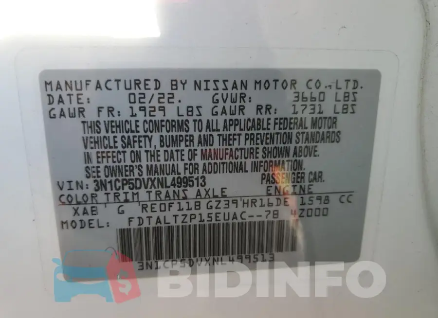 3N1CP5DVXNL499513 Photo# 12