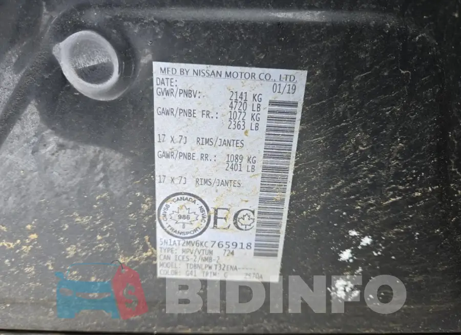 5N1AT2MV6KC765918 Photo# 13