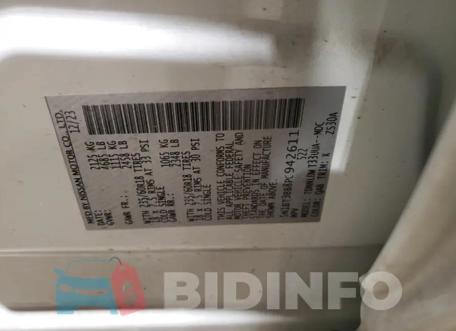 5N1BT3BB8PC942611 Photo# 13