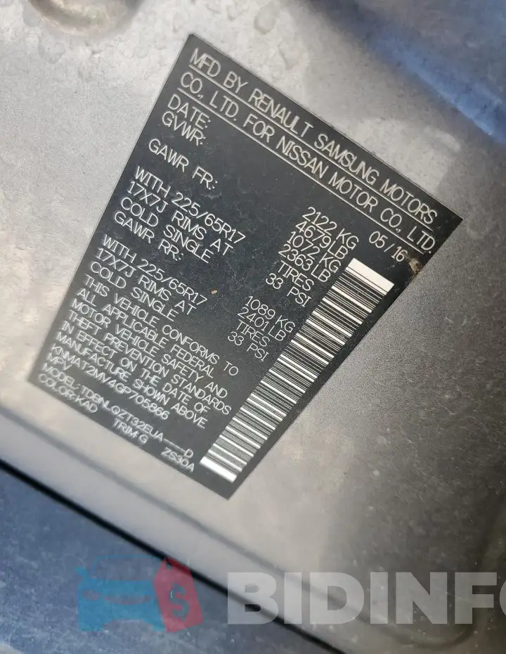 KNMAT2MV4GP705866 Photo# 13