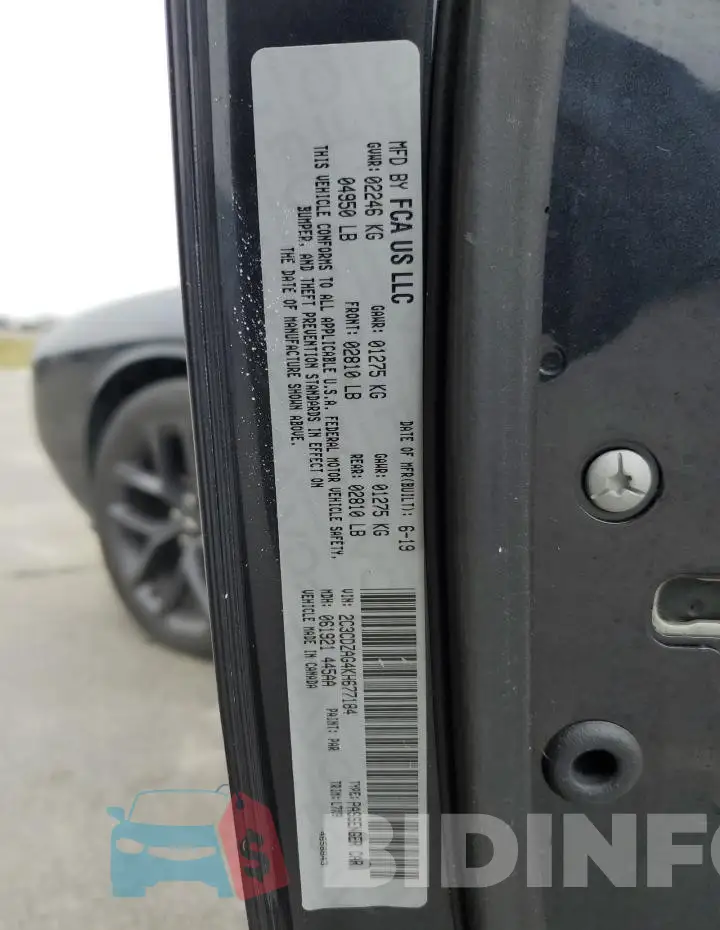 2C3CDZAG4KH677184 Photo# 13