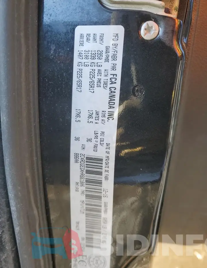 2C4RDGEGXHR661806 Photo# 13