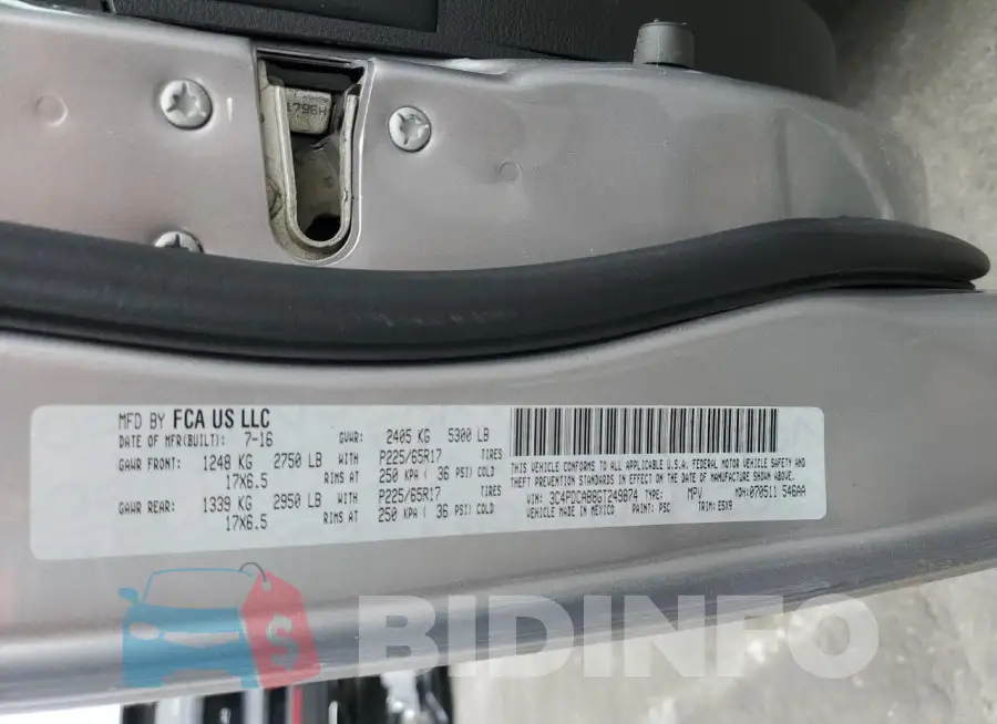 3C4PDCAB8GT249874 Photo# 14