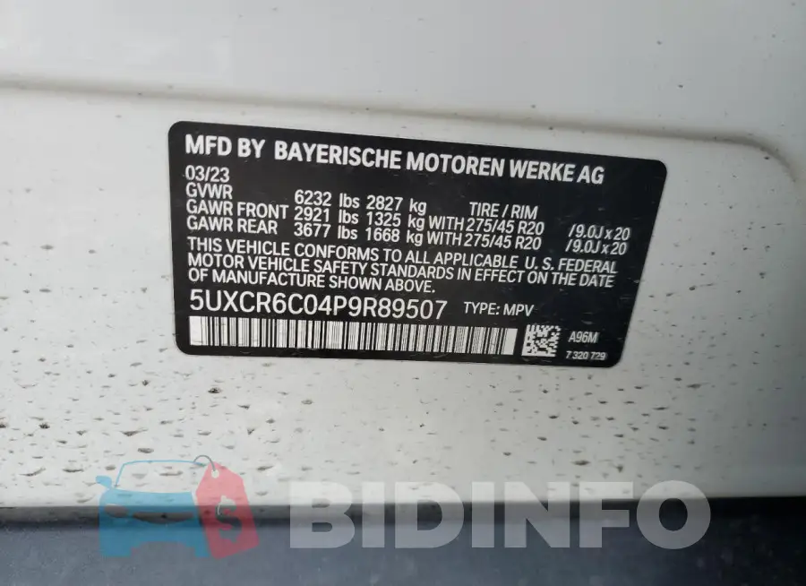 5UXCR6C04P9R89507 Photo# 14