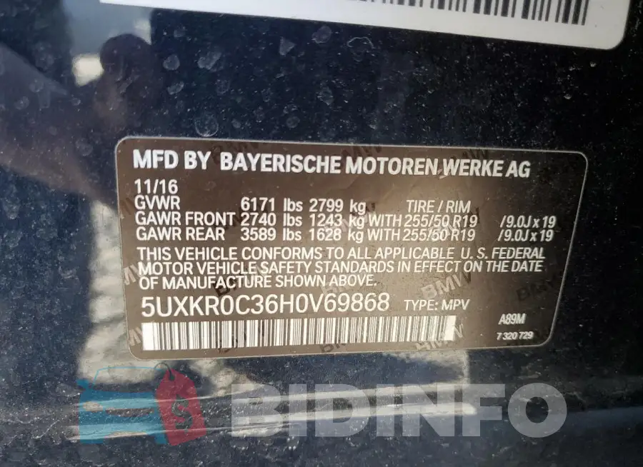 5UXKR0C36H0V69868 Photo# 13