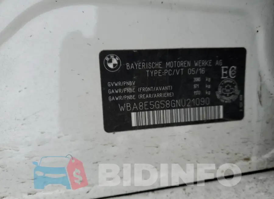 WBA8E5G58GNU21090 Photo# 12