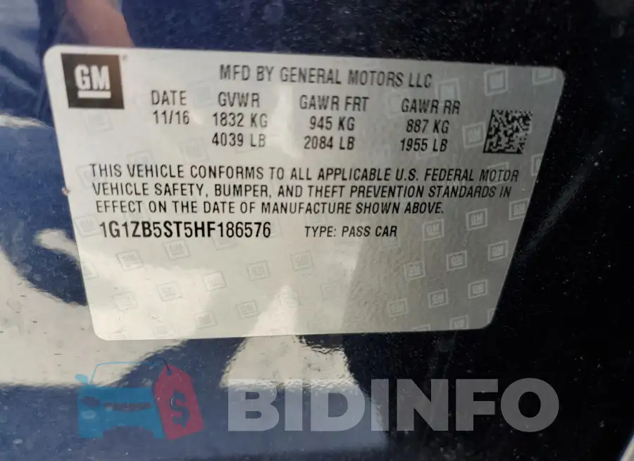 1G1ZB5ST5HF186576 Photo# 12