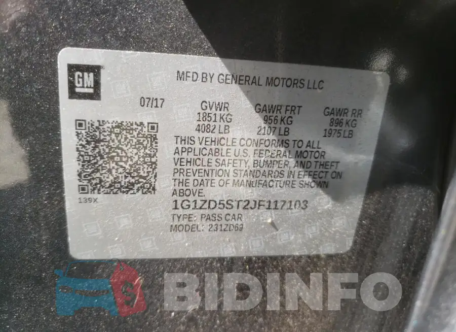 1G1ZD5ST2JF117103 Photo# 13