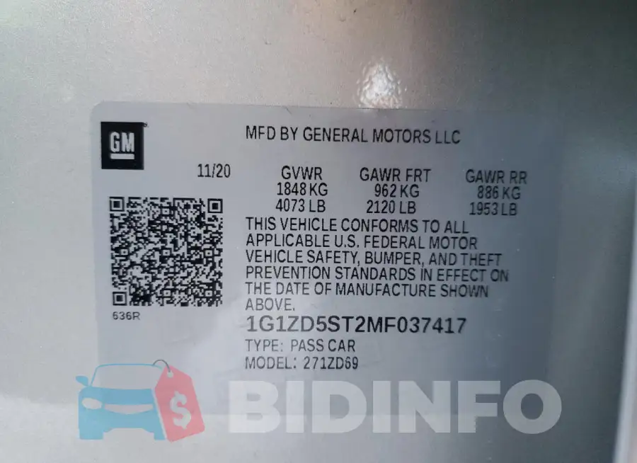 1G1ZD5ST2MF037417 Photo# 12