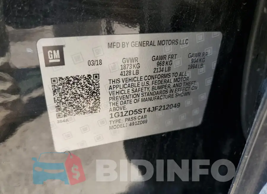 1G1ZD5ST4JF212049 Photo# 12