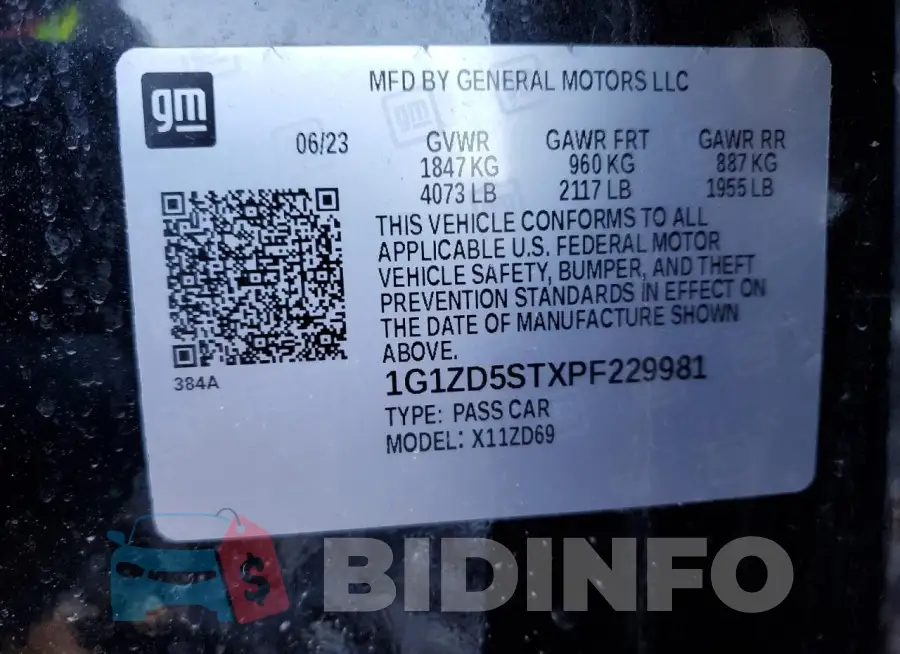 1G1ZD5STXPF229981 Photo# 13
