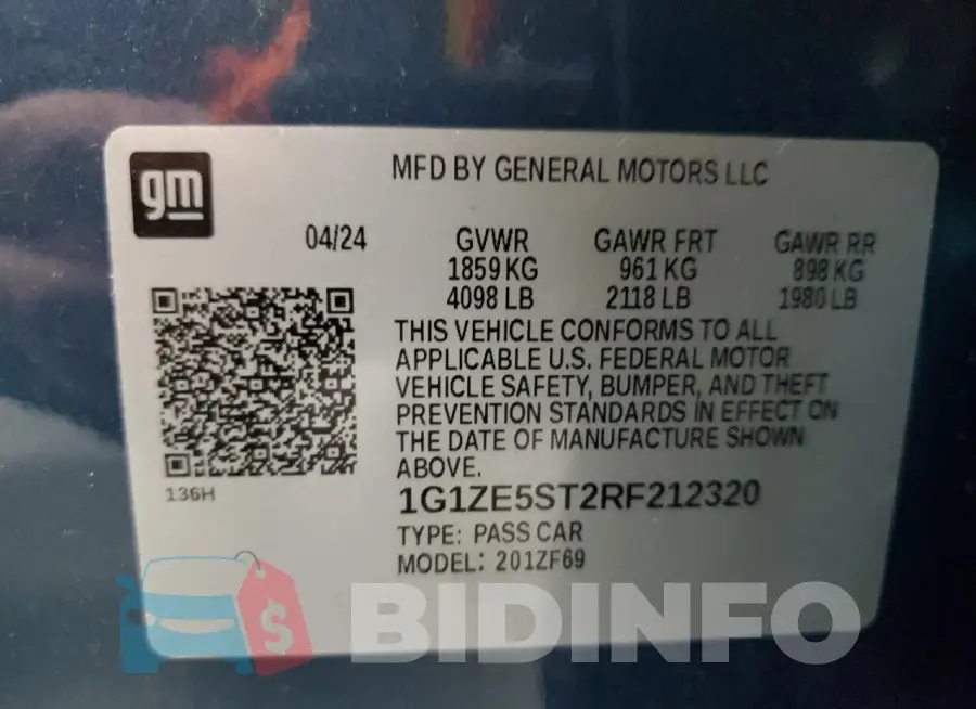 1G1ZE5ST2RF212320 Photo# 12