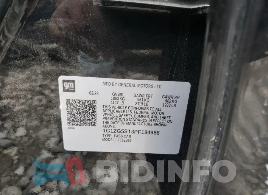 1G1ZG5ST3PF184986 Photo# 13