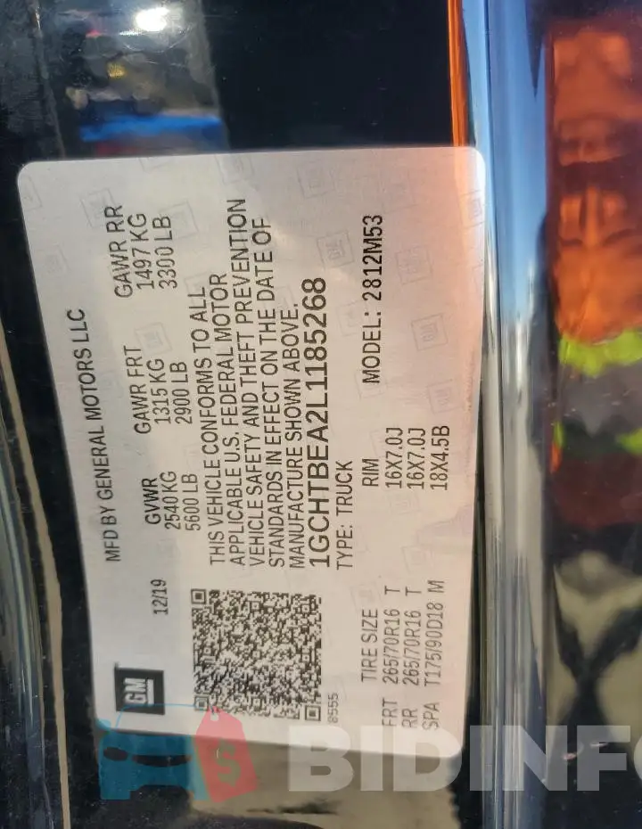 1GCHTBEA2L1185268 Photo# 12