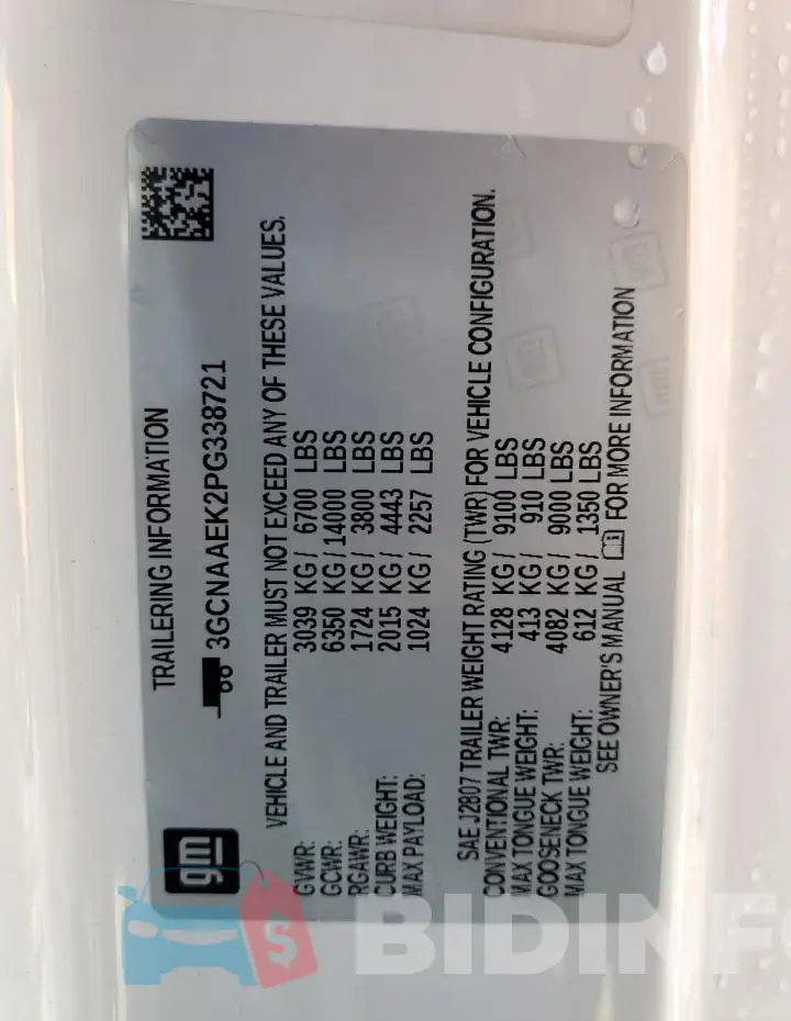 3GCNAAEK2PG338721 Photo# 12