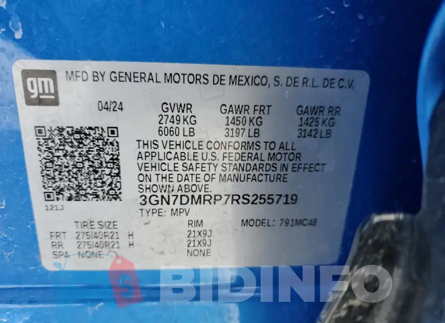 3GN7DMRP7RS255719 Photo# 13