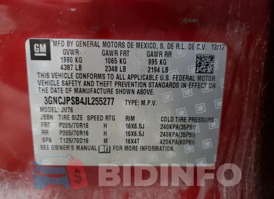 3GNCJPSB4JL255277 Photo# 13