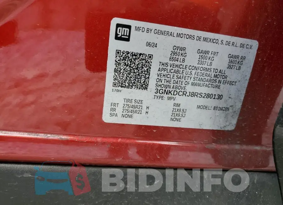 3GNKDCRJ8RS280130 Photo# 14