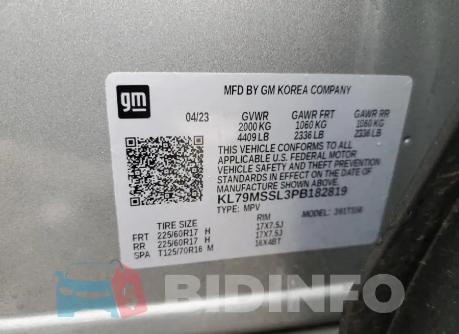 KL79MSSL3PB182819 Photo# 13