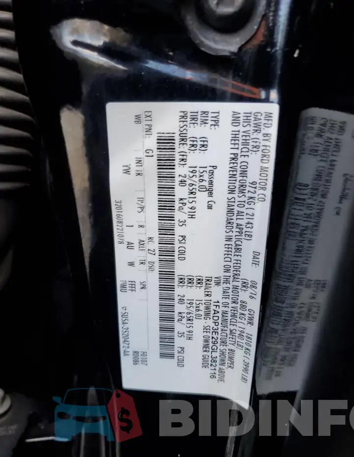 1FADP3E29GL382116 Photo# 12