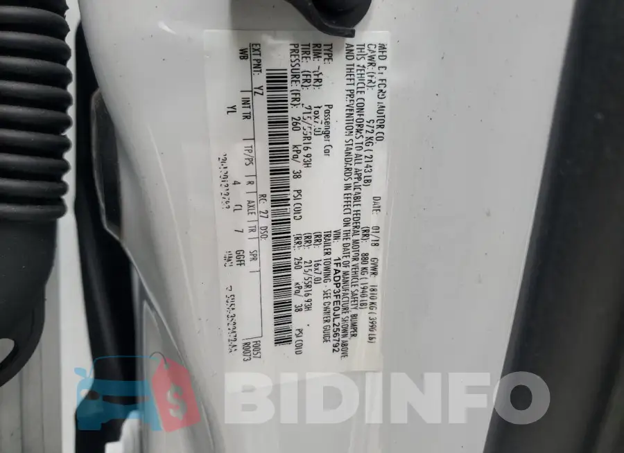 1FADP3FE0JL256792 Photo# 12