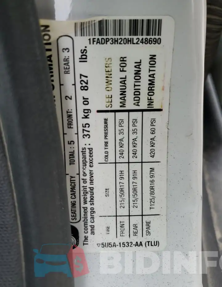 1FADP3H20HL248690 Photo# 12