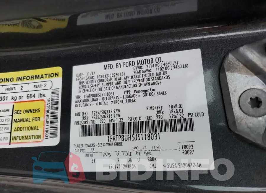1FATP8UH5J5118031 Photo# 12