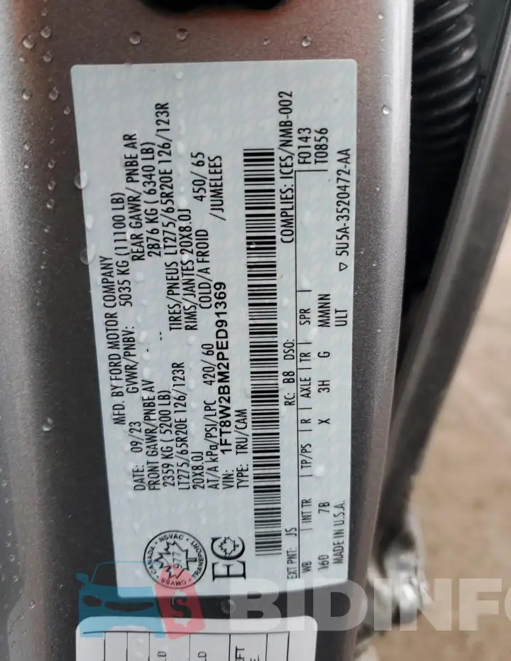 1FT8W2BM2PED91369 Photo# 13
