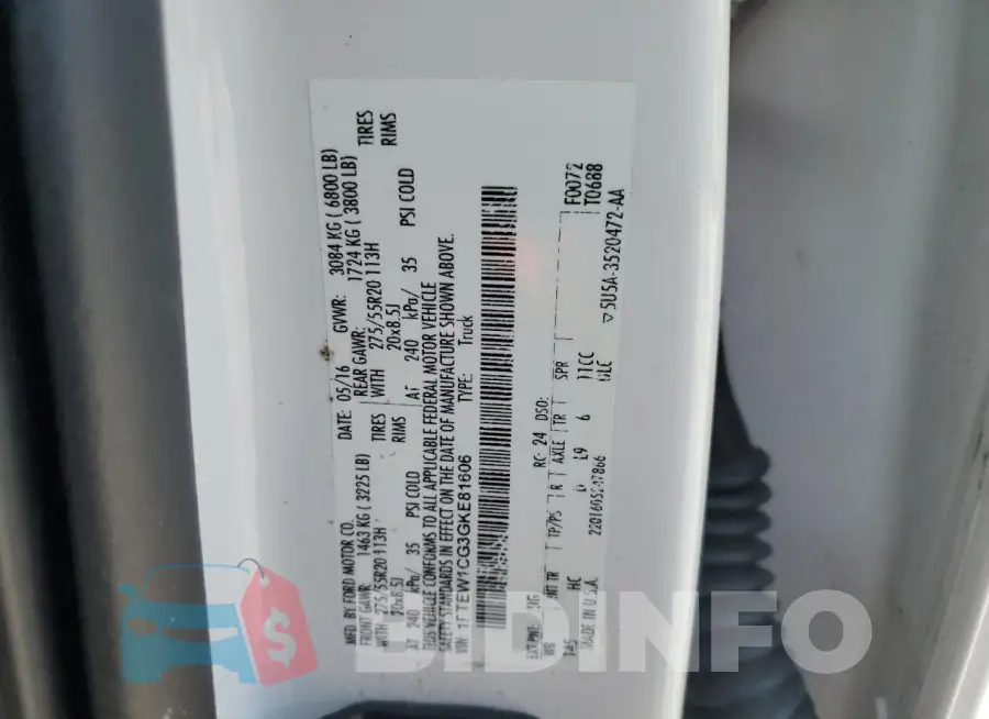 1FTEW1CG3GKE81606 Photo# 12