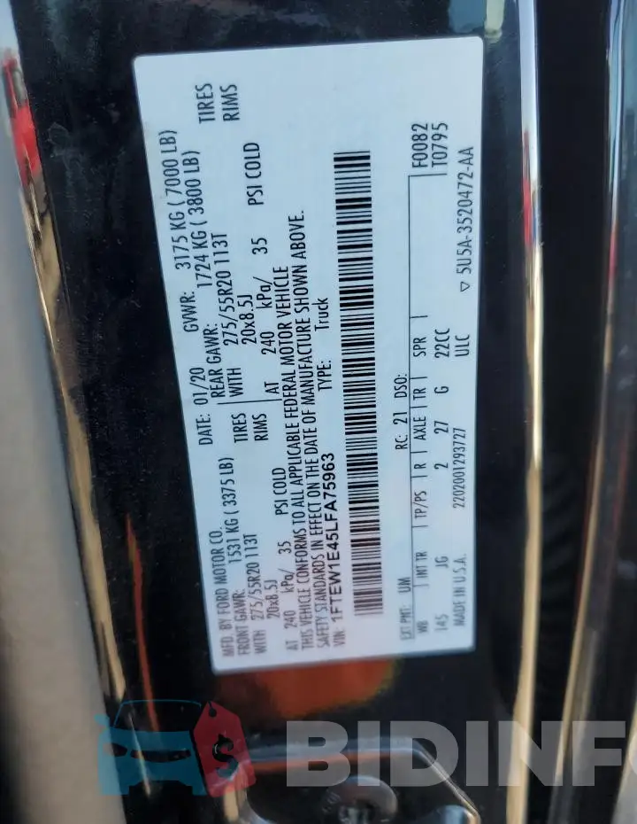 1FTEW1E45LFA75963 Photo# 12
