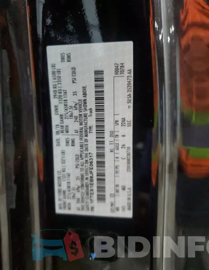 1FTEX1EB8JFE06317 Photo# 12