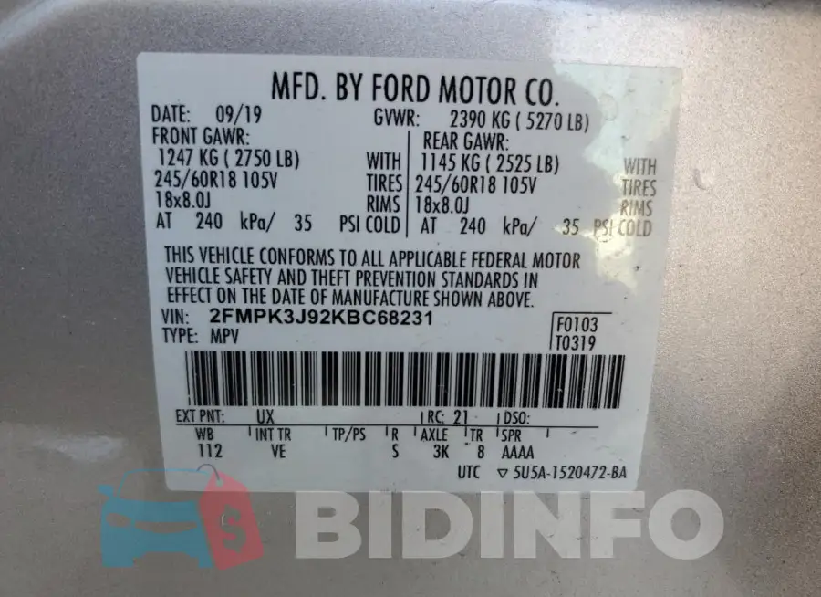 2FMPK3J92KBC68231 Photo# 14