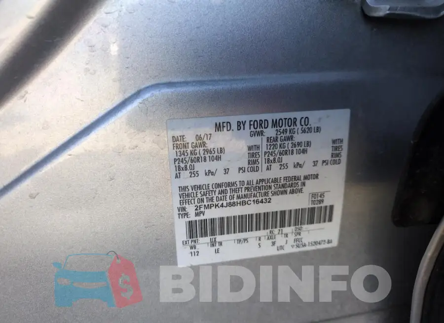 2FMPK4J88HBC16432 Photo# 12