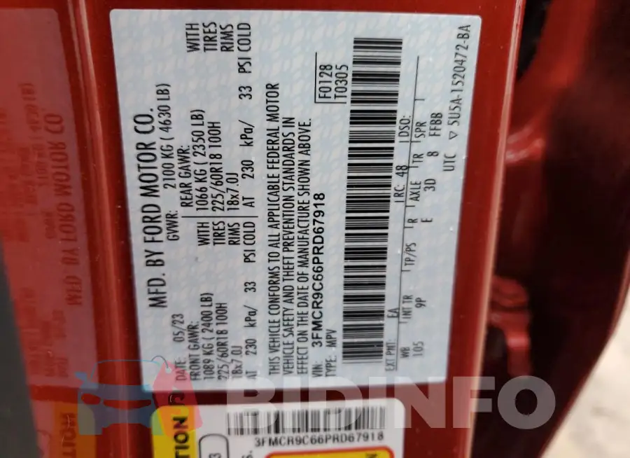 3FMCR9C66PRD67918 Photo# 13