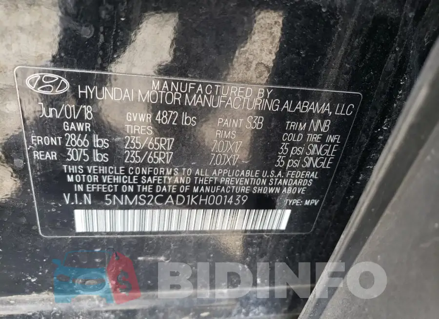 5NMS2CAD1KH001439 Photo# 13