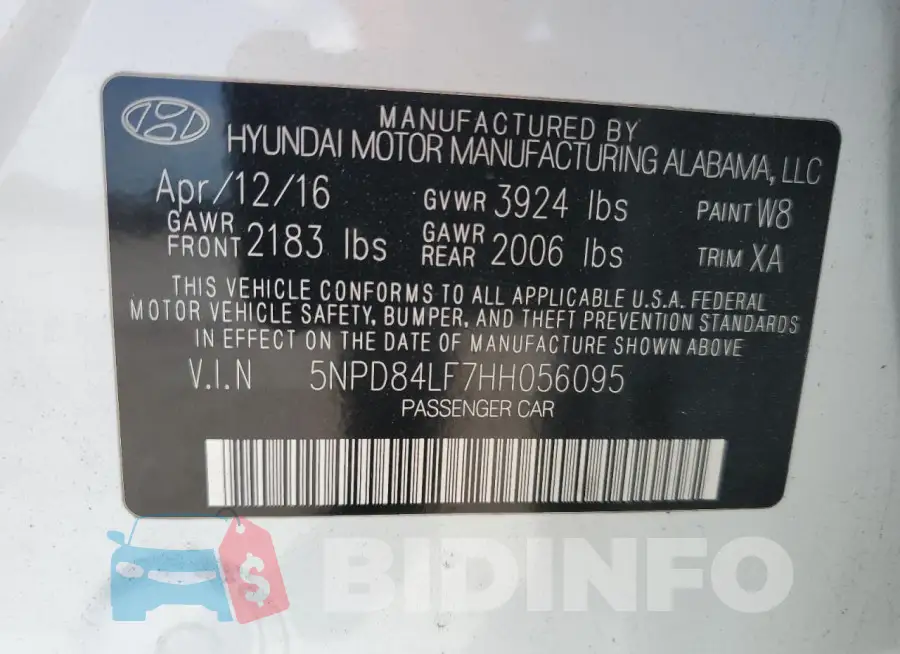 5NPD84LF7HH056095 Photo# 12