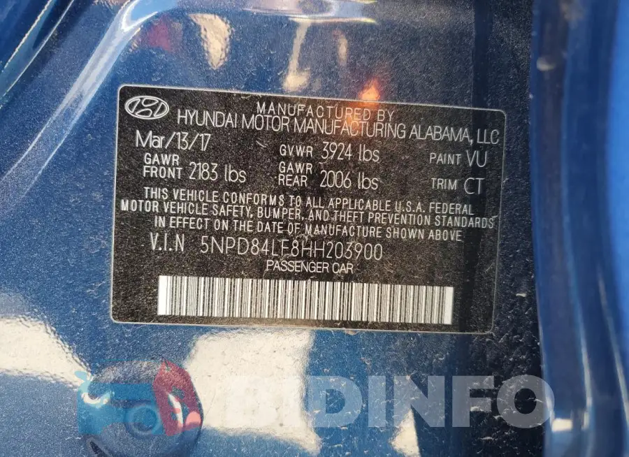 5NPD84LF8HH203900 Photo# 13
