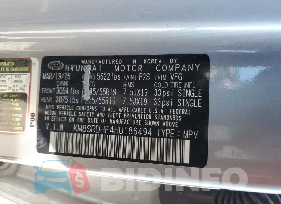 KM8SRDHF4HU186494 Photo# 13
