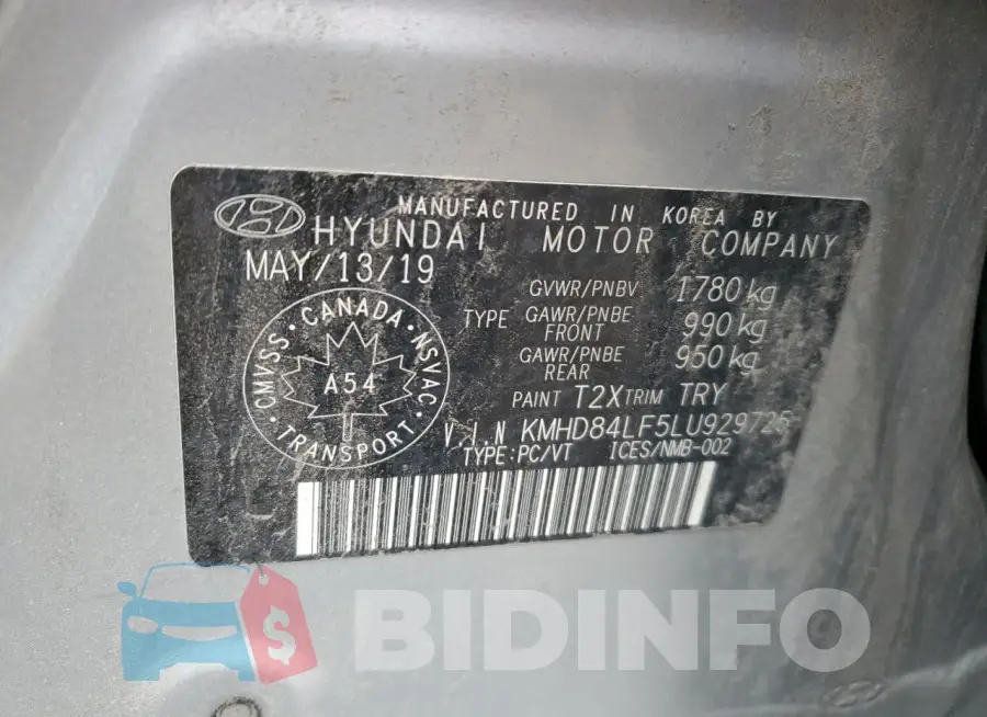 KMHD84LF5LU929725 Photo# 12