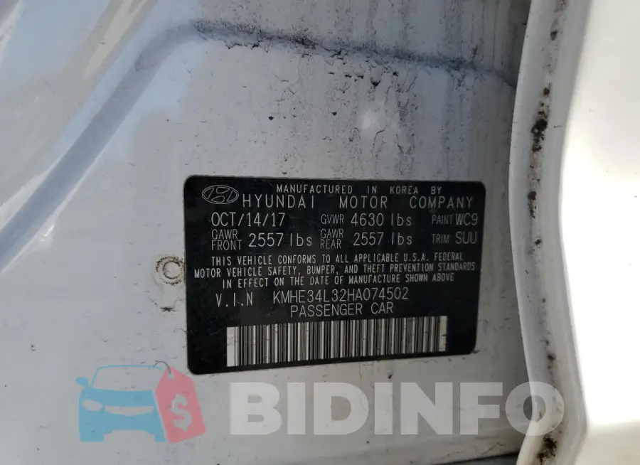 KMHE34L32HA074502 Photo# 12