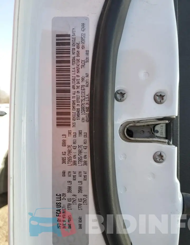 1C6RR7KT5LS131678 Photo# 12