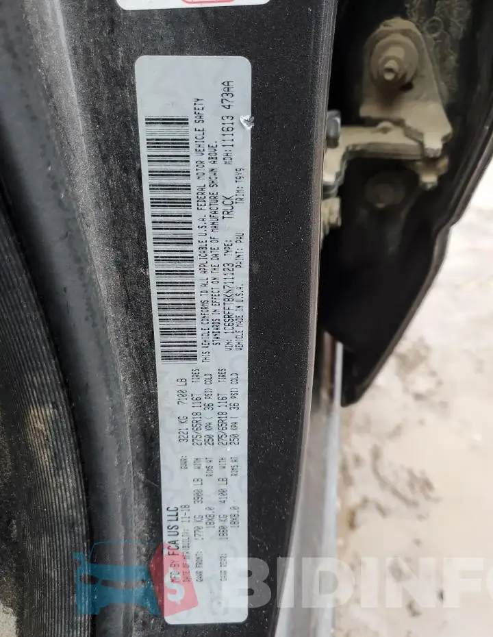 1C6SRFFT8KN711123 Photo# 12