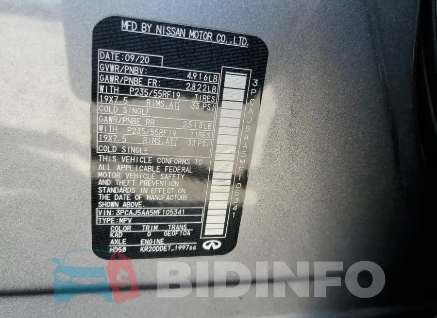 3PCAJ5AA5MF105341 Photo# 14