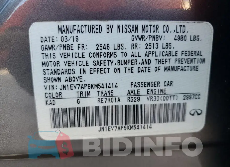 JN1EV7AP9KM541414 Photo# 12