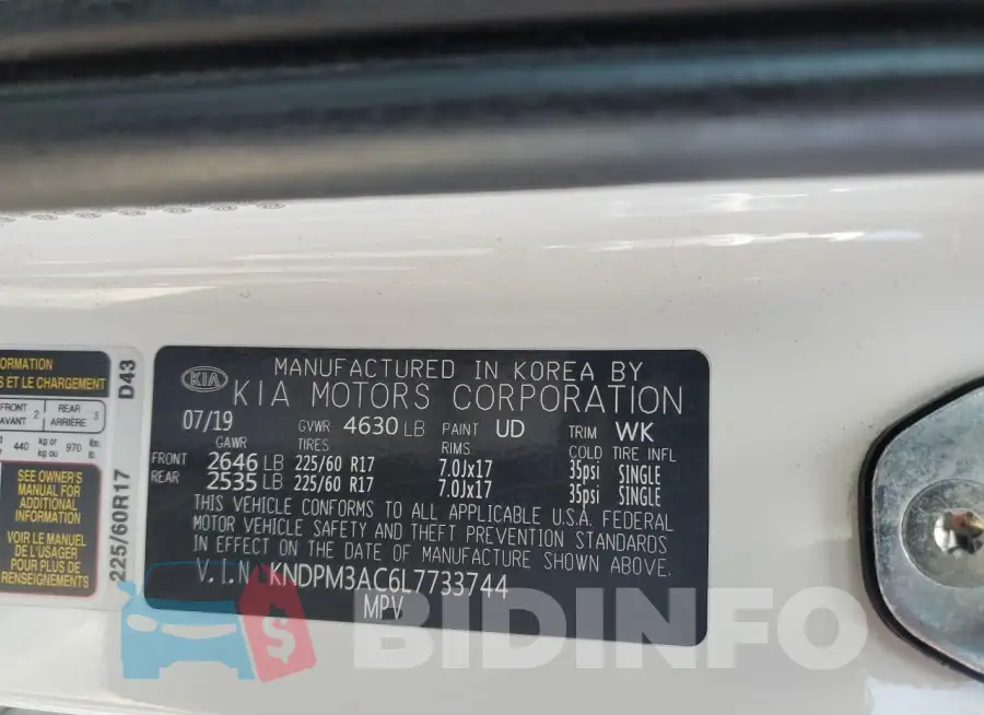 KNDPM3AC6L7733744 Photo# 13