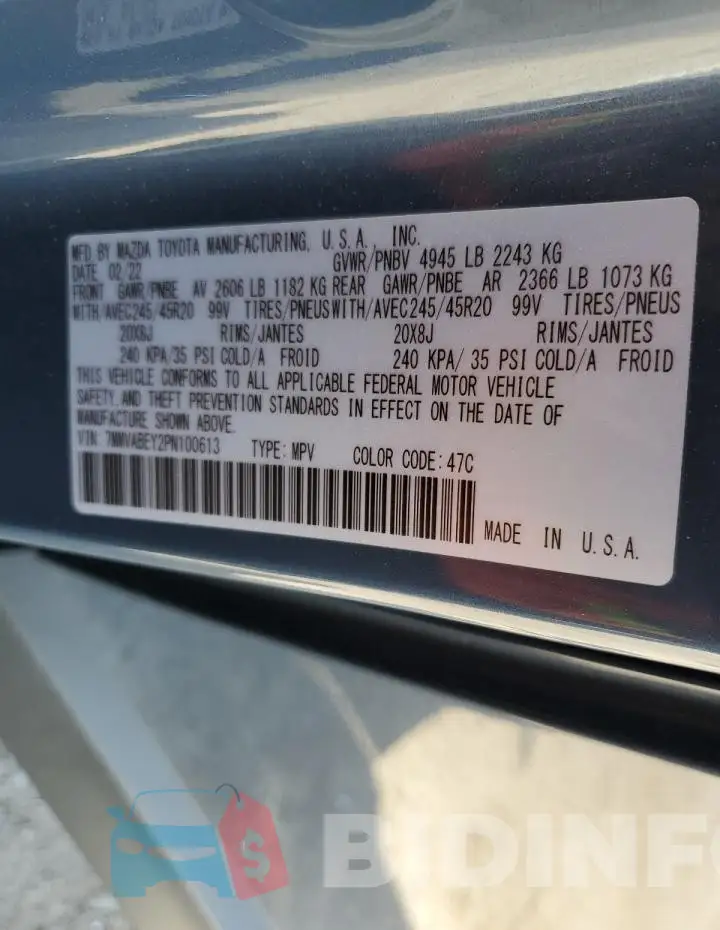 7MMVABEY2PN100613 Photo# 13
