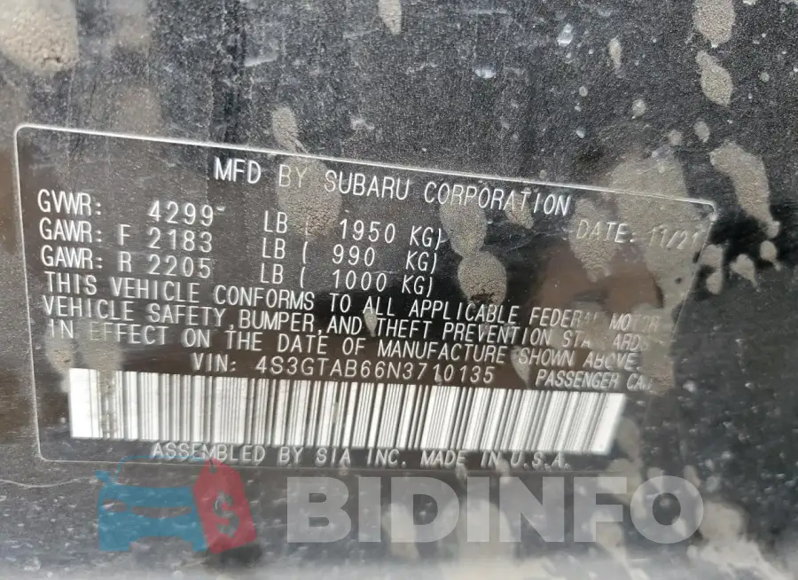 4S3GTAB66N3710135 Photo# 12