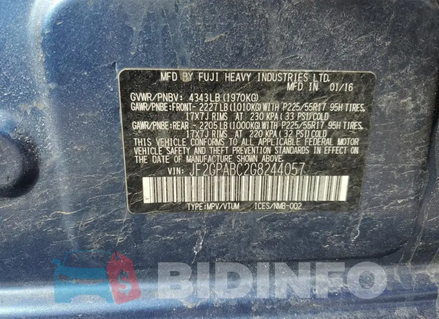 JF2GPABC2G8244057 Photo# 14